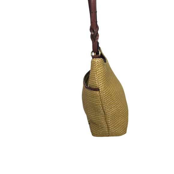 Etienne Aigner Vintage Woven Straw Leather Bag Shoulder Handbag Purse 80s 90s - Picture 3 of 14